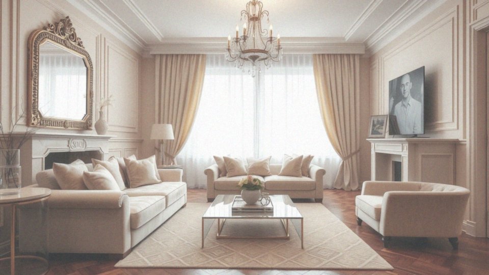 Jakie są cechy charakterystyczne beżowego salonu w stylu Glamour?
