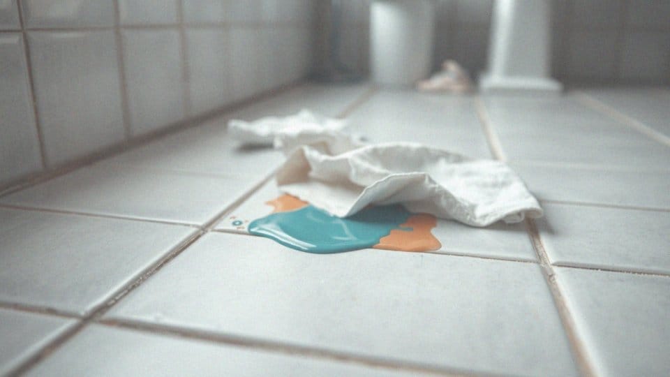 Jak usunąć świeże plamy farby z płytek?