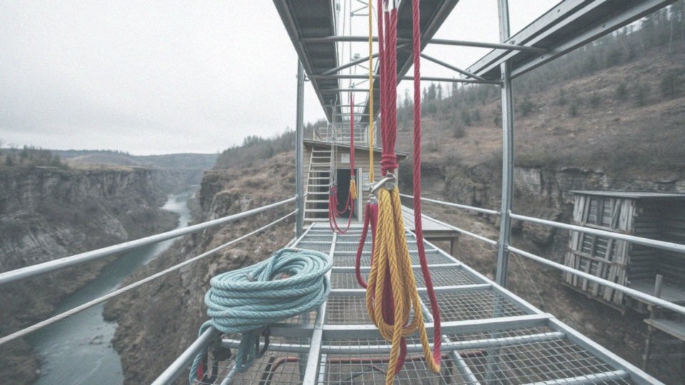 Jakie zabezpieczenia są stosowane w organizacji skoków na bungee?